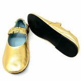 Frances Valentine Women's Gold Size 8 Mary Jane Flats