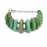 Navajo RC HallMark .925 Sterling Green Turquoise Bracelet