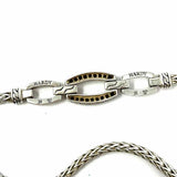 JOHN HARDY 925 Sterling Silver Wrap Chain Black Sapphire Bracelet