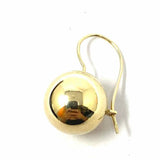 14K Yellow Gold Round 0.75" Earrings