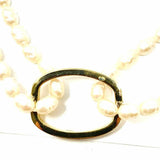 Estate Ivory 58" seed rice pearls Necklace