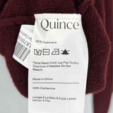 Quince Women's Ox Blood Size M V-Neck Cashmere Sweater