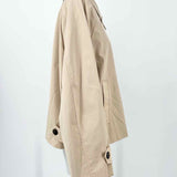 MNG Women's Beige Size M Button Down Water Repellent Jacket