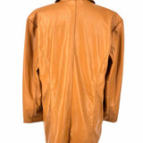 Baccini Women's Caramel Size M Vegan Leather Blazer
