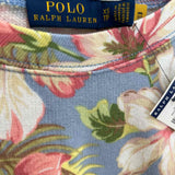 Polo Ralph Lauren Women's Blue Pink Size M Crew Neck Tropical Flower Sweatshirt