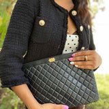 Chanel 2017-18 Boy O Case Black Quilted Lamb Leather Made in Italy Clutch