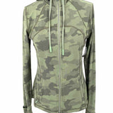 Lululemon Women's Green Size 8 Hooded W4BI4S Camoflage Jacket