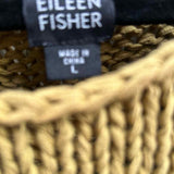 Eileen Fisher Women's Green Size L Knit Cotton Sweater
