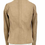 HELMUT LANG Women's Beige Size S Moto Leather Shearling Jacket