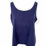 Eileen Fisher Women's Navy Size M Scoop Neck Sleeveless