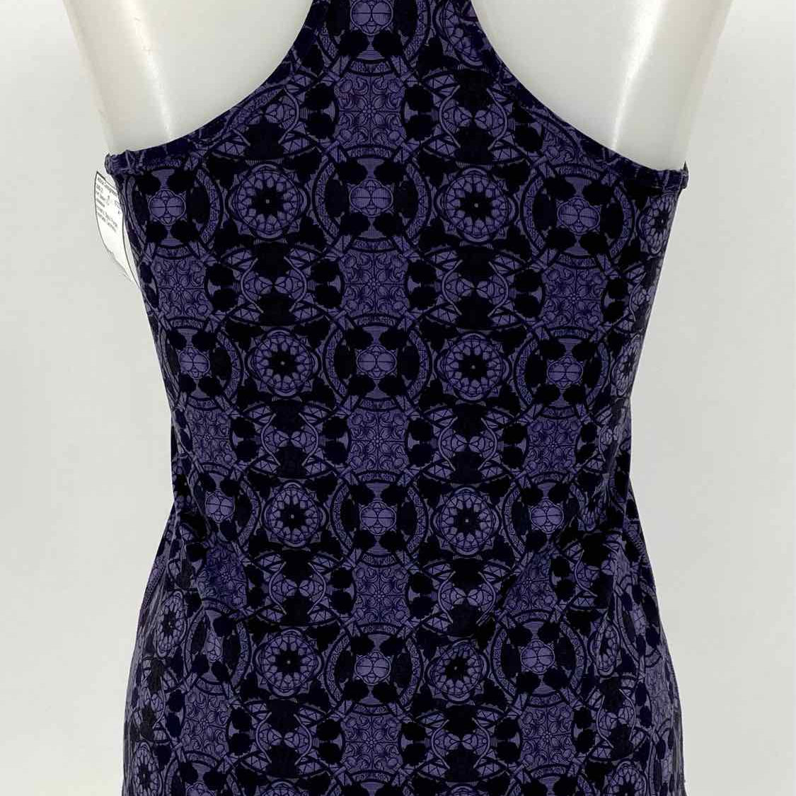 Lululemon Women's Black / Purple Size 6 Racerback Geometric Short Sleeve Top