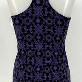 Lululemon Women's Black / Purple Size 6 Racerback Geometric Short Sleeve Top