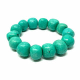 Statement Green Beaded 7" Stone Bracelet