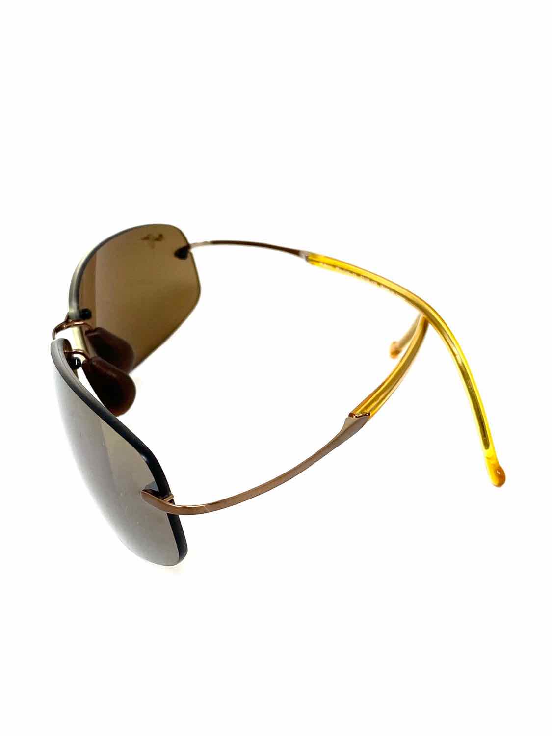 Maui Jim Honolua Bay MJ 516 21 Metal Brown Oval Polarized Sunglasses Article Consignment