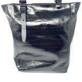 REBECCA MINKOFF Buckle Up Black Leather Tote