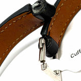 Hermes 2015 Rivale Double Tour Small/T2 Black Wrap Leather Cuff