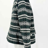 Tory Burch Norfolk Women's Forest Green Size 12 Boucle Tweed Jacket