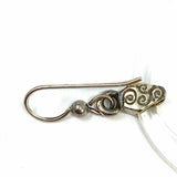 Brighton Lava Lounge Resin Clear Dangle Hoop Spiral Earrings