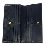 Coach Canvas Black Accordion Signature Wallet