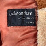 Jackson Furs Women's Beige Size M Double Breasted Beaver Fur Coat