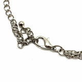 Statement Silver tone Tassel 28" Chainmail Necklace
