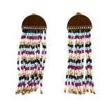 Ink & Alloy Multi-Color Chandelier Beaded Earrings
