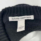 autumn cashmere Women's Black Size L High Low Cashmere Sweater