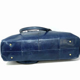 HOBO INTERNATIONAL Delaney Blue Zip-Around Leather Tote