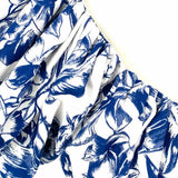 Abercrombie Poplin Puff Sleeve Women's Blue White Size S mini Floral Dress