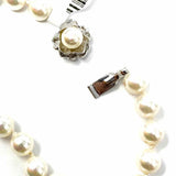 Estate White Beaded 8" Faux Pearl Bracelet