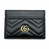 Gucci Black Card Case Marmont Wallet
