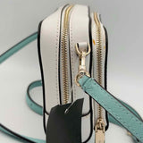Kate Spade Staci Blue White Camera Bag Color Block Saffiano Leather Crossbody