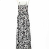 Theory Women's Black Gray Size S Sleeveless Midi Dress