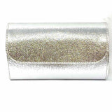 Statement Silver Flap Metallic Clutch