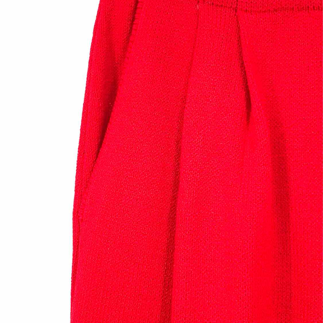 ST. JOHN COLLECTION Women's Red Size 6 Pleated Santana Knit Wide Leg Pants