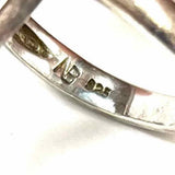 Estate NB size 8 925 Sterling Silver Oval Multi-stone Ring