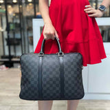 LOUIS VUITTON Coated Canvas Charcoal Damier Graphite Messenger Bag