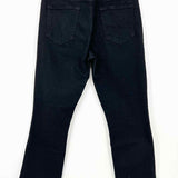 Mother Insider Crop Women's Black Size 32/14 Straight Leg Raw Hem Jeans