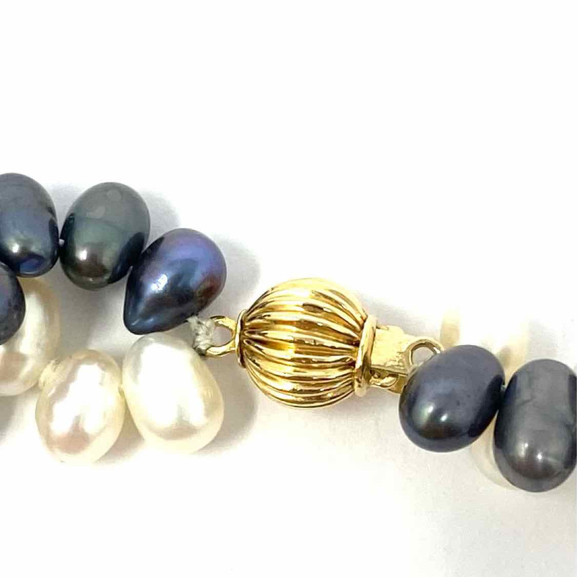 Frankl Trading Corp Gray White Multi-strand 16.5" Vintage Pearl Necklace