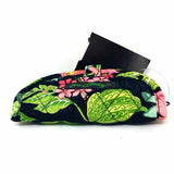 Vera Bradley Black / Green Floral Jewelry Pouch