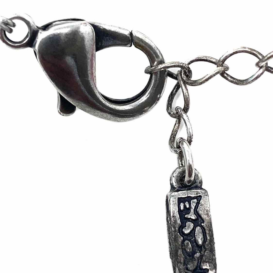 MON BIJOU Pewter Wedge Vertebra Collar Statement Necklace