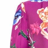 Parker Women's Purple Size S Long Sleeve Mini Belted Floral Dress