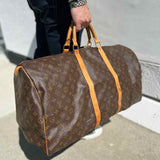 LOUIS VUITTON 1994 Keepall 60 Coated Canvas Brown Monogram Duffle Bag
