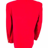 PBM Vintage Women's Red Size 8 Double Breasted Cashmere Blazer