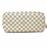 LOUIS VUITTON 2014 Neverfull MM Coated Canvas Blue White Damier Azur Tote