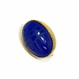 Estate 12K GF Blue Gold Clip On Scarab Earrings