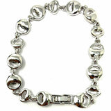 Givenchy Metal Silver 7.5" Crystal Bracelet