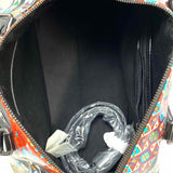 Desigual Vinyl Multi-Color Bowling Tribal Satchel