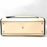 Fendi Runaway Cream Contrast Trim Leather Shoulder Bag