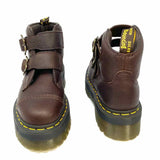 Dr. Martens Devon Flower Women's Brown Size 5 Ankle Leather Boots